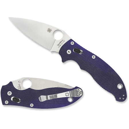 Spyderco 2024 Spyderco Manix 2 G-10 Dark Blue Cpm S110V Plain SPY-C101GPDBL2